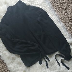 BCBG MAXAZRIA Mock Neck Balloon Sleeve Sweater